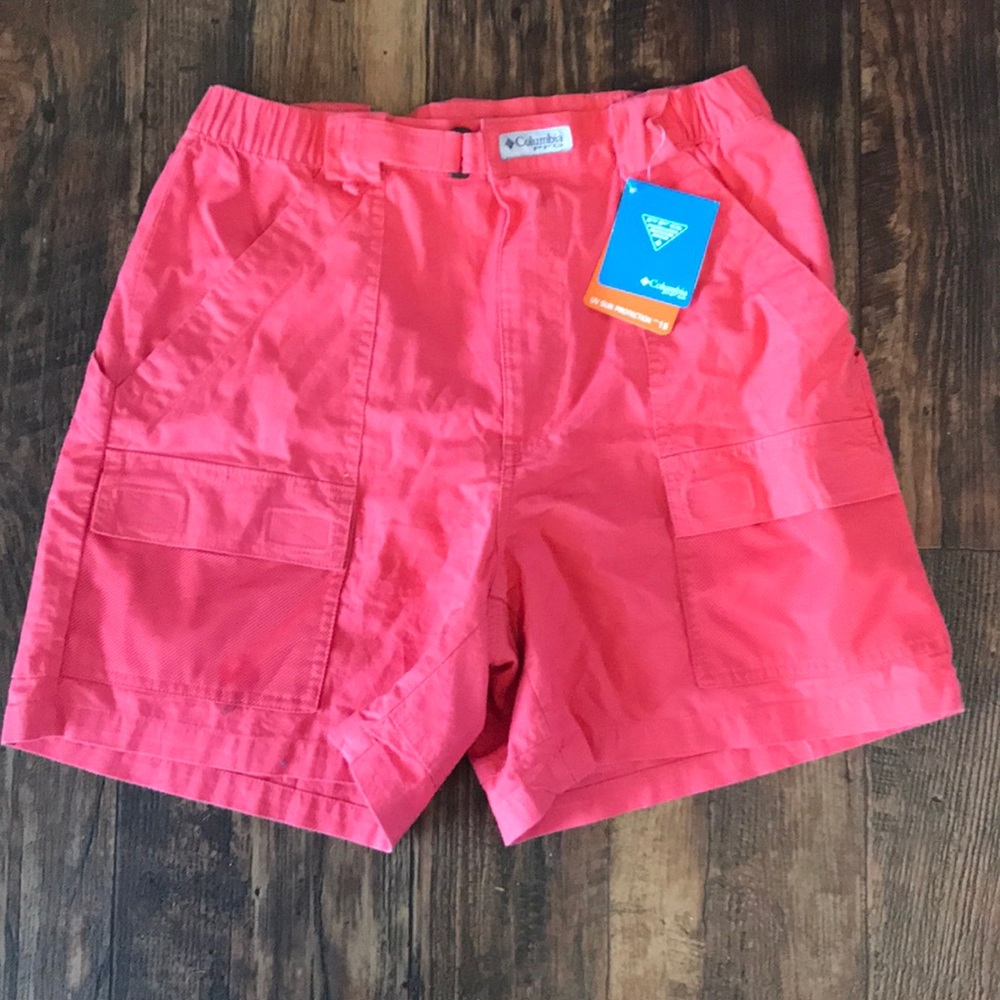 NWT Columbia Half Moon shorts red/coral